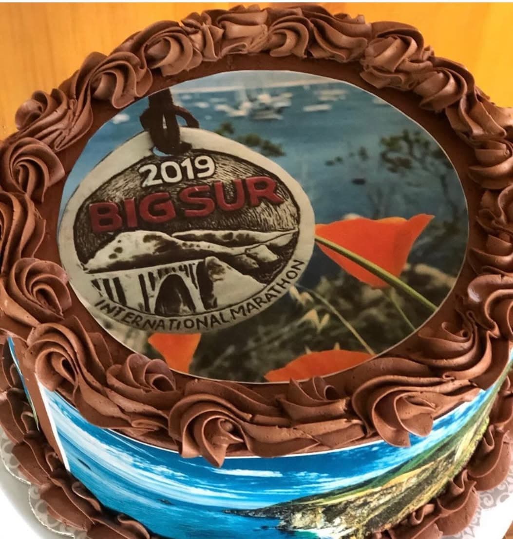 Big Sur International Marathon 2019 commemorative cake by Sweet Reba's